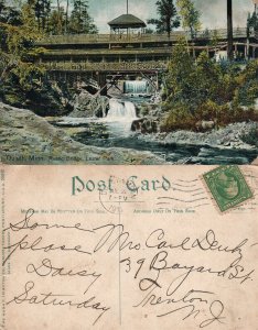 DULUTH MN RUSTIC BRIDGE LESTER PARK 1912 ANTIQUE POSTCARD