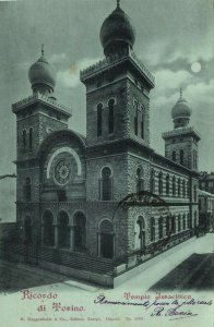 italy, TORINO, Templo Israelitico, Synagogue (1900s) Judaica Postcard