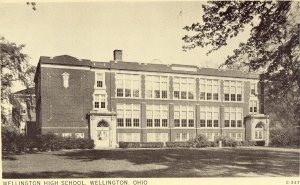 Wellington High School - Wellington, Ohio postcard