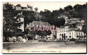 Old Postcard Uriage Thermal Baths The INSTITUTION and Chateau