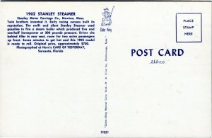 postcard 1902 Stanley Steamer - Horn's Cars of Yesterday