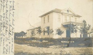 Postcard 1908 RPPC Photo South Dakota Hurley Madison Hall Fraternal 22-12401