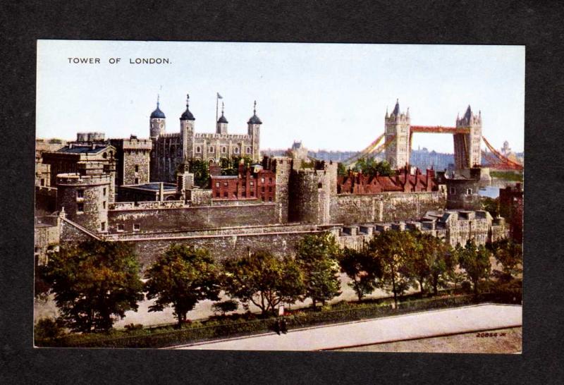 UK Tower of London England Great Britain Valentine Valesque Postcard