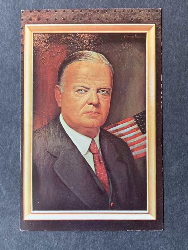 Herbert Clark Hoover By Morris Katz Chrome Postcard H1268083005