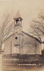 E20/ Martinsburg Ohio Real Photo RPPC Postcard c1910 M.E. Church 6