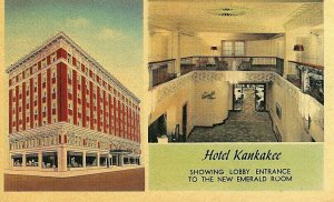 Postcard Interior & Exterior Views of Hotel Kankakee in Chicago, IL.   R2