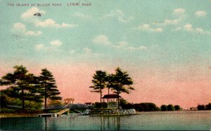 Massachusetts Lynn The Island At Sluice Pond 1909