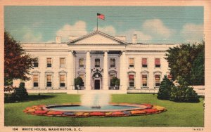 Vintage Postcard 1938 View of White House Washington D. C.