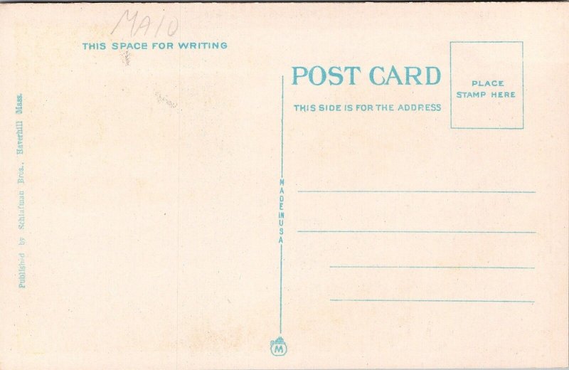 Vtg Haverhill Massachusetts MA Post Office Washington Square Park 1920s Postcard