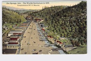 PPC POSTCARD ARKANSAS HOT SPRINGS THE WORLDS SANITARIUM 1875 AERIAL VIEW VERY CO