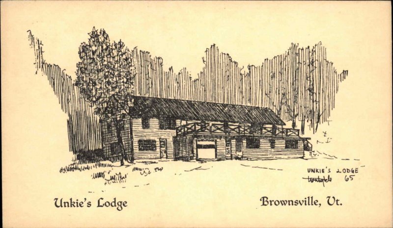 Brownsville Vermont VT Motel 1950s-60s Postcard