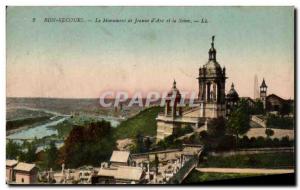 Old Postcard Bon Secours Monument Jeanne d & # 39Arc and Seine