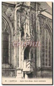 Saint Lo Old Postcard Church of Our Lady outdoor chair