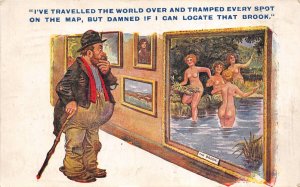 Lot147 comic postcard uk man looking at women novelty