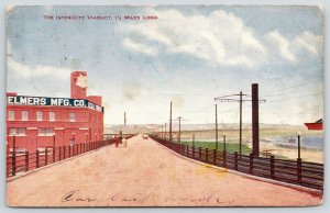 Kansas City Missouri~Railroad Tracks by Elmers Mfg. Co.~Inter-City Viaduct~1907