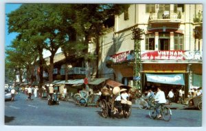 2 Postcards SAIGON, VIETNAM ~ Street Scenes SAIGON HOTEL c1960s-70s