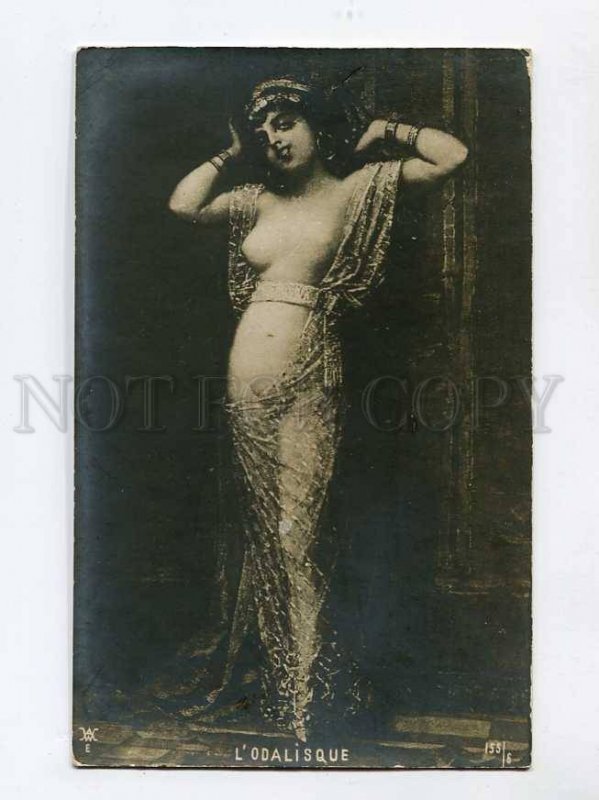 3080431 Semi-Nude BELLY DANCER Woman SLAVE in HAREM vintage PC