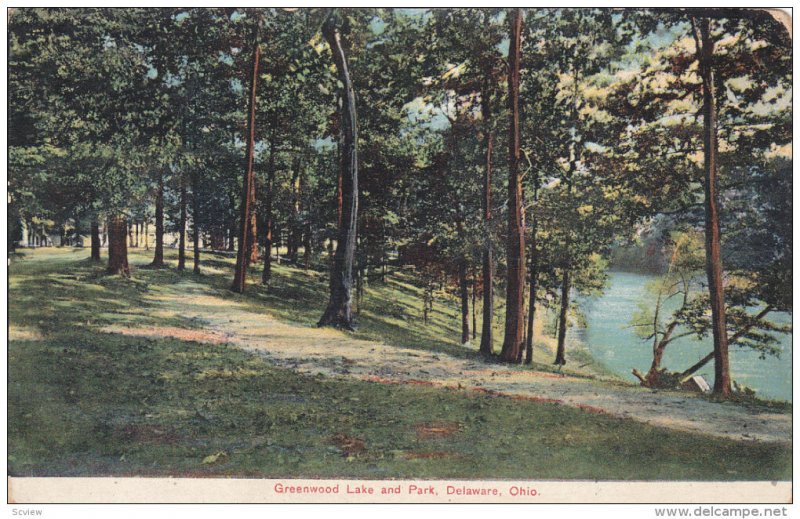Greenwood Lake & Park , DELAWARE , Ohio , PU-1907