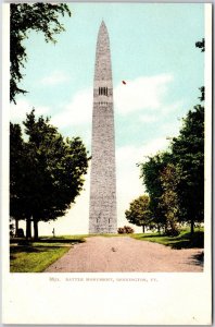 Battle Monument Bennington Vermont Grounds & Trees Historical Landmarks Postcard