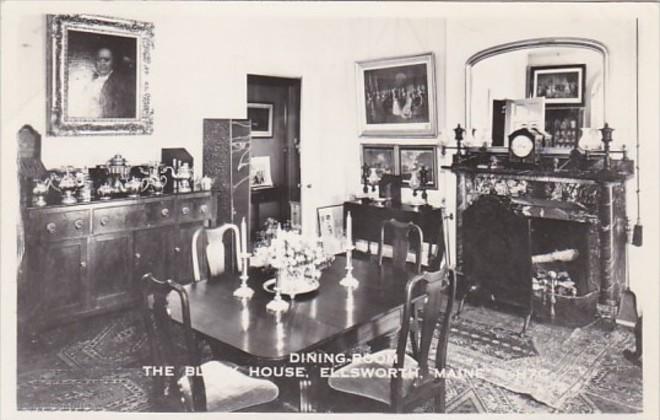 Maine Ellswworth The Black House The Dining Room Real Photo