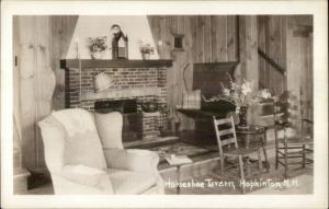 Hopkinton NH Horseshoe Tavern Interior c1920s Real Photo Postcard #2