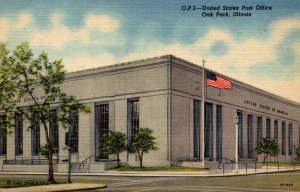 Illinois Oak Park Post Office Curteich