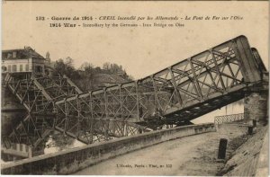 CPA creil le pont de fer sur oise-bridge ruins - 1914 (1207189) 