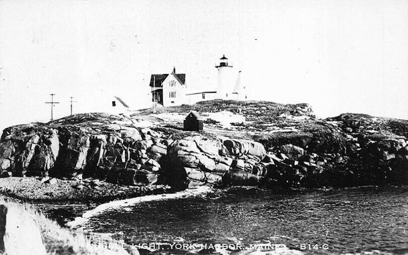 York ME Nubble Lighthouse B14-C Real Photo Postcard