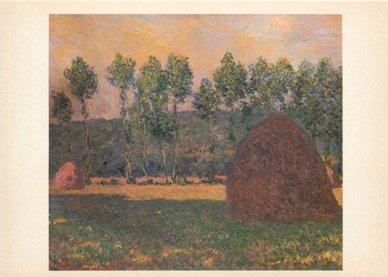 Painting art postcard Claude Monet Haystack at Giverny