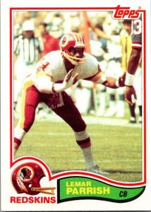 1982 Topps Football Card Lemar Parrish Washington Redskins sk8972