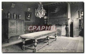 Old Postcard Belgium Antwerp Museum Plantin Moretus first floor lounge