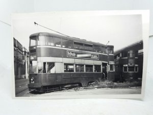 Original Vintage Photo Trams 856 & 766 Liverpool Tramways Appx Std Postcard Size