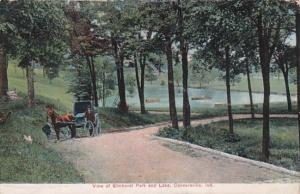 Indiana Connersville View Of Elmhurst Park and Lake 1908