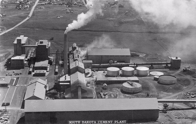 1940s Factory Industry South Dakota Cement Plant RPPC real Photo 3071