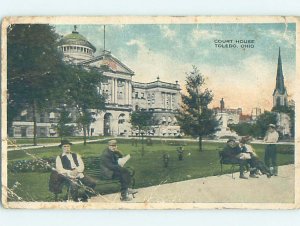 W-border COURTHOUSE SCENE Toledo Ohio OH AF0086