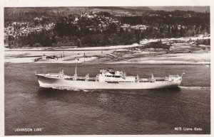MS Lions Gate Johnson Line Ferry Ship Real Photo Old Postcard