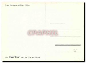 Postcard Modern Arosa Dorfstrasse mit Kirche