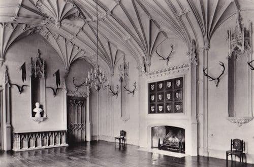 Blithfield Staffordshire The Great Hall Vintage Real Photo Postcard