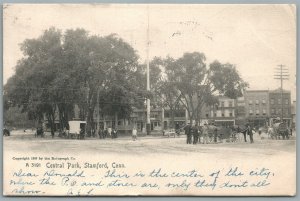 STAMFORD CT CENTRAL PARK ANTIQUE POSTCARD