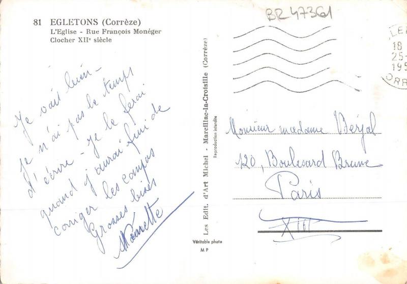BR47361 Egletons l eglise     France