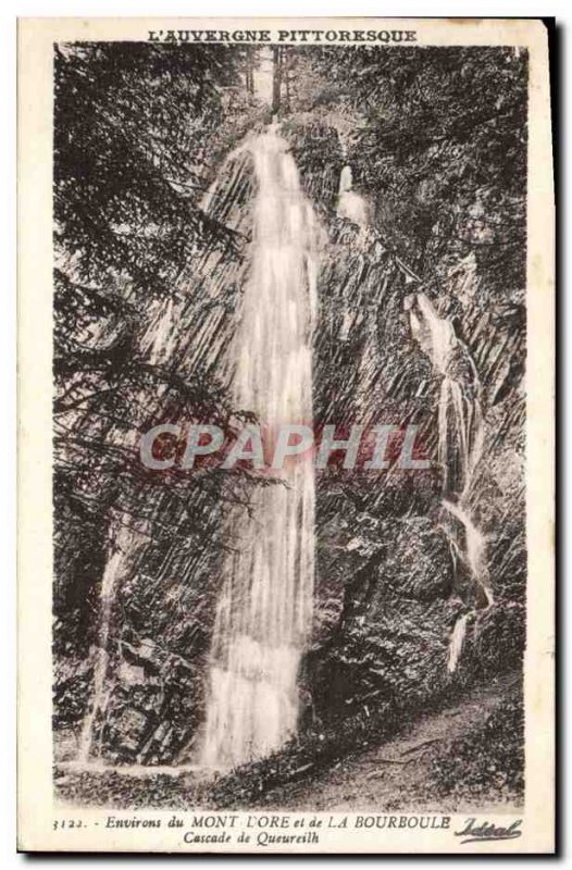 Old Postcard Surroundings Mont Dore And The Cascade Bourboule From Queureilh