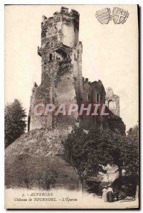 Old Postcard Auvergne Chateau de Tournoel The Spur