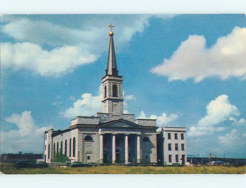 Unused 1950's OLD CARS & CHURCH SCENE St. Saint Louis Missouri MO p3056