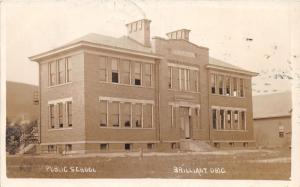 E84/ Brilliant Ohio RPPC Postcard Jefferson County 1912 Public School Building