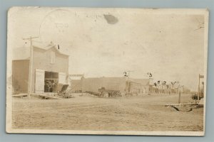 DURHAM KS MAIN STREET ANTIQUE REAL PHOTO POSTCARD RPPC