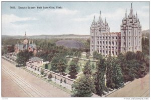 SALT LAKE CITY, Utah, 1900-1910's; Temple Square