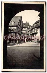 Old Postcard Old Colmar Merchants Street