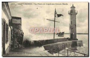 Old Postcard Saint Brieuc The Lighthouse For Legue Grande Maree