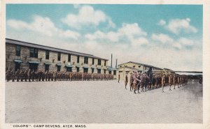 AYER, Massachusetts, 1910-1920s; Colors, Camp Devens