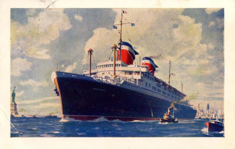 United States Lines - SS America - PAQUEBOT (Cobh, Ireland)